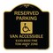 Signmission Reserved Parking Van Accessible $100-$500 Fine Tow Away Zone With Graphic, A-DES-BG-1818-22986 A-DES-BG-1818-22986 - alternate 1